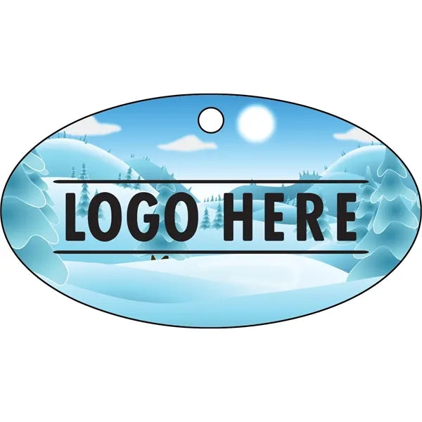 1/4" Recycled Wood Ornaments-Oval Scene