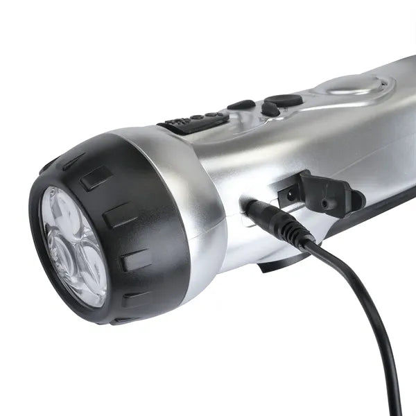 Emergency Flashlight w/ Radio & Charger