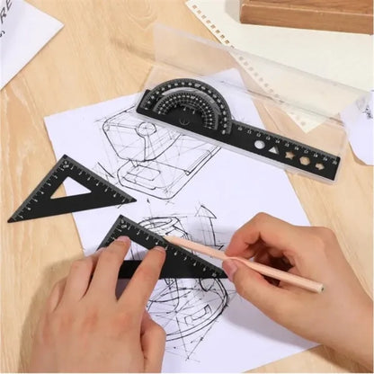 4Pcs Aluminum Alloy Ruler Set