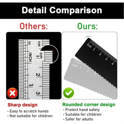 4Pcs Aluminum Alloy Ruler Set