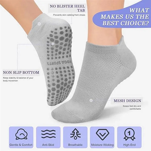 Ankle Grippy Cotton Socks
