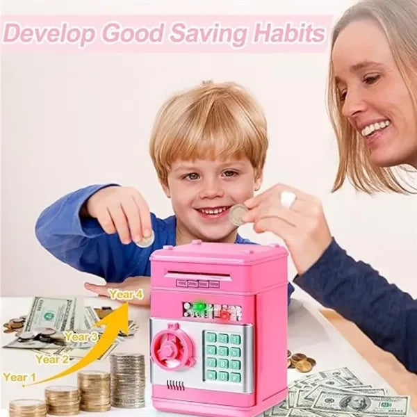 Kids Toys Electronic Password Cash Coin Can Piggy Bank