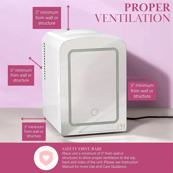 4L Thermoelectric Mini Fridge with LED Mirror