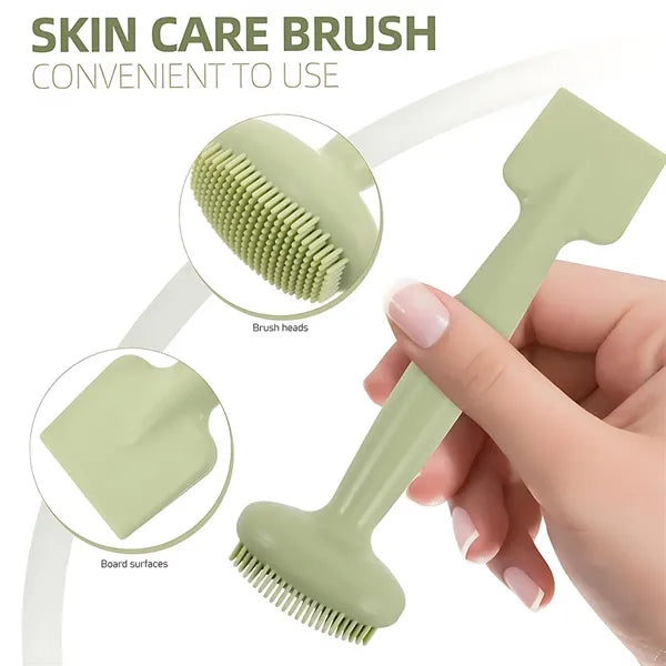 Silicone Dual-Head Facial Brush - Gentle & Deep Cleansing