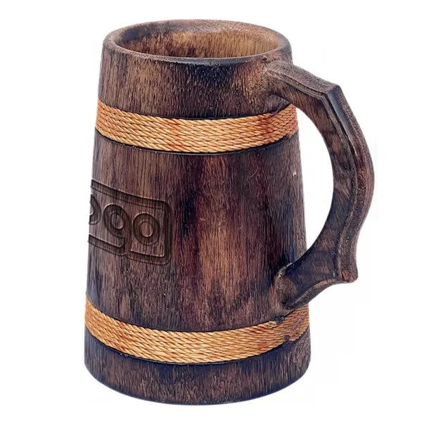 17oz Handmade Wooden Beer Mug w/Handle