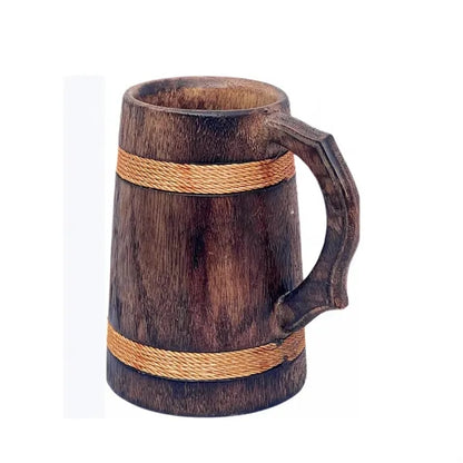 17oz Handmade Wooden Beer Mug w/Handle