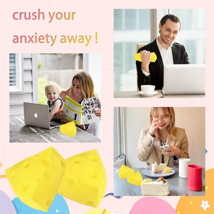 PU Foam Cheese Stress Reliever Toys