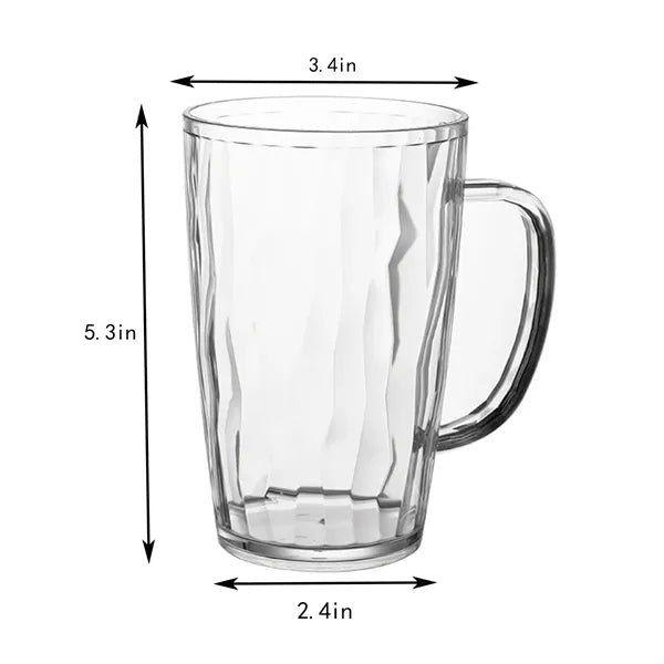 18oz Plastic Clear Beer Mug w/ Handle
