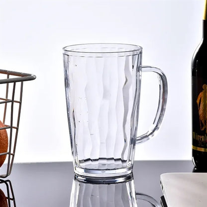 18oz Plastic Clear Beer Mug w/ Handle