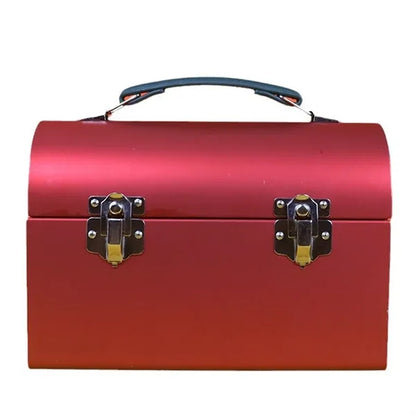 Locking Tinplate Dome Lunch Box w/ Handle