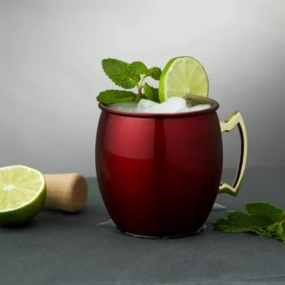 Stainless Steel Moscow Mule Mug with Plated Handle