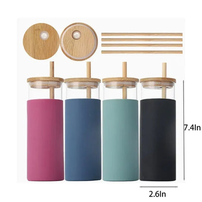 Borosilicate Glass Tumbler With Lid And Straw