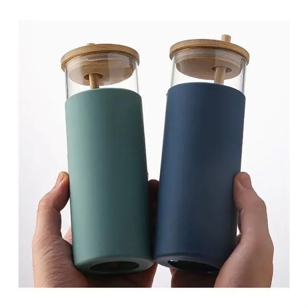Borosilicate Glass Tumbler With Lid And Straw