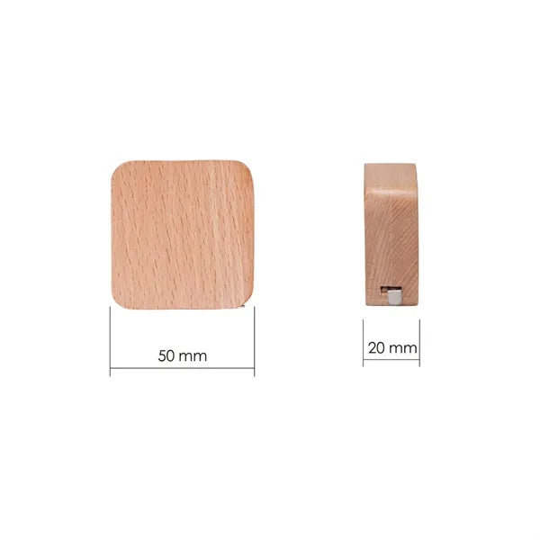 Maple Wood Case Steel Tape Measure Metric
