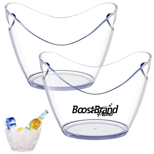 9L Clear Acrylic Ice Bucket with Handles