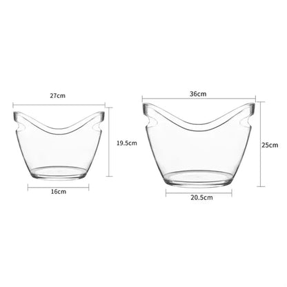 9L Clear Acrylic Ice Bucket with Handles