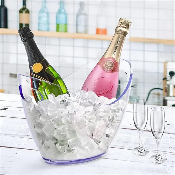 9L Clear Acrylic Ice Bucket with Handles