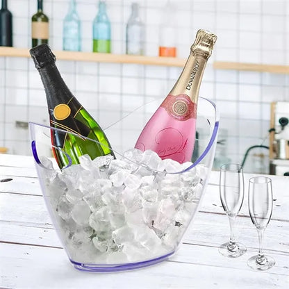 9L Clear Acrylic Ice Bucket with Handles