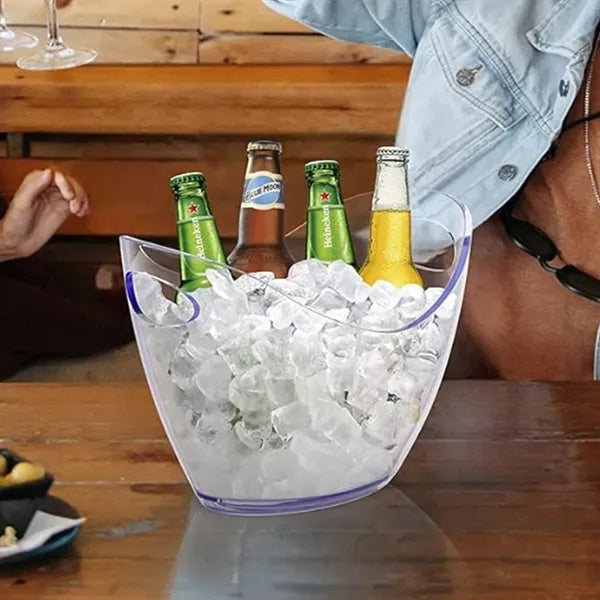 9L Clear Acrylic Ice Bucket with Handles