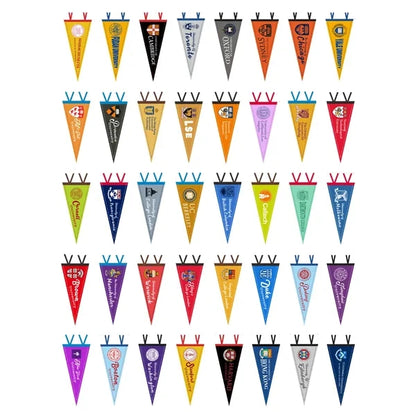 Custom Felt Pennant Flag with Hanging Ties