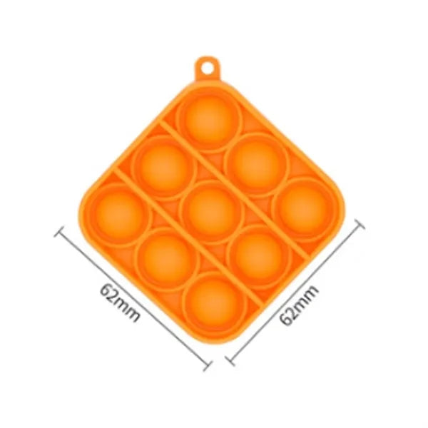 Mini Silicone Pop Fidget Toy Keychain