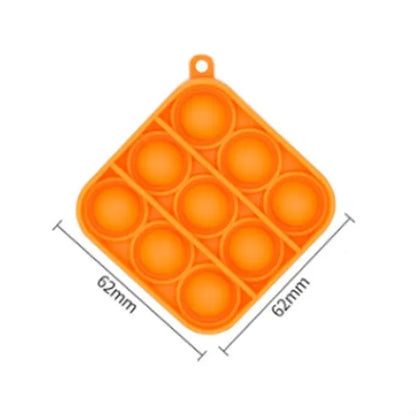 Mini Silicone Pop Fidget Toy Keychain