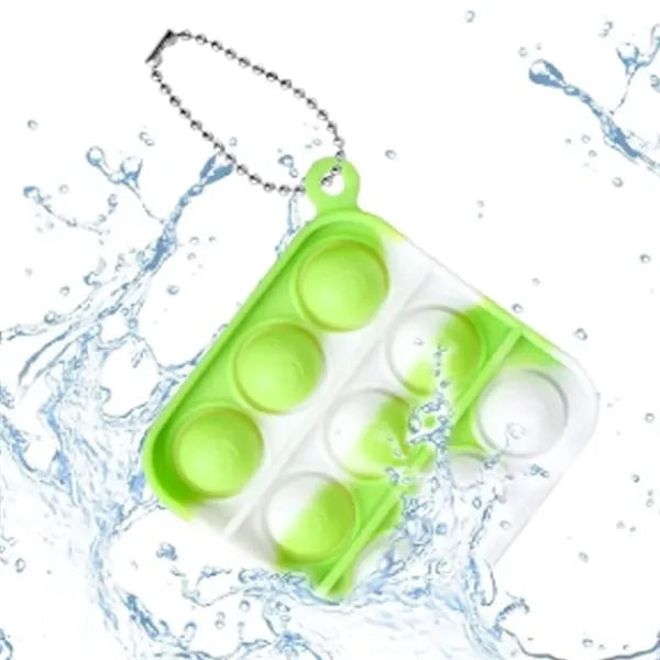 Mini Silicone Pop Fidget Toy Keychain