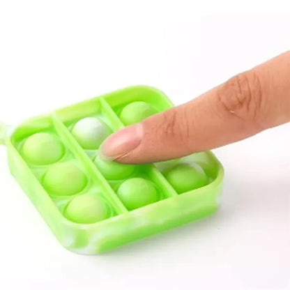 Mini Silicone Pop Fidget Toy Keychain