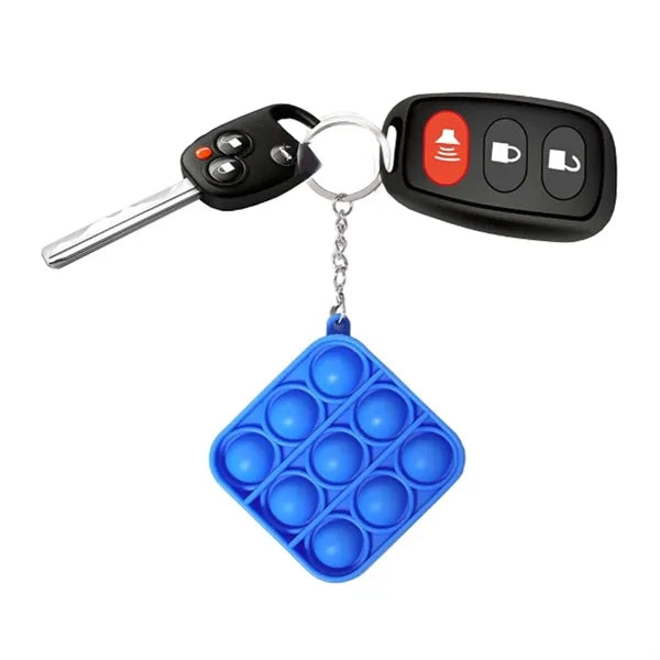 Mini Silicone Pop Fidget Toy Keychain