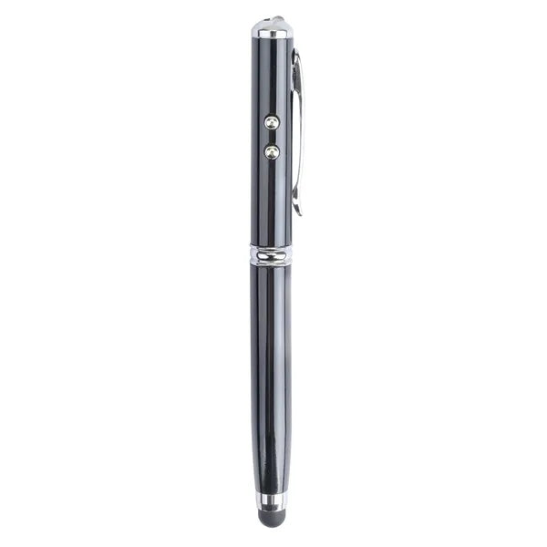 Plcard 4-in-1 LED Laser Pointer Stylus Metal Ballpoint