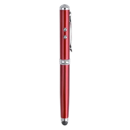 Plcard 4-in-1 LED Laser Pointer Stylus Metal Ballpoint