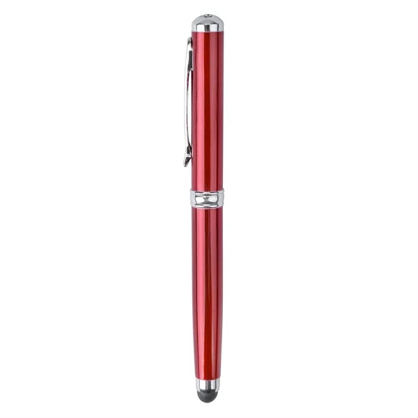 Plcard 4-in-1 LED Laser Pointer Stylus Metal Ballpoint