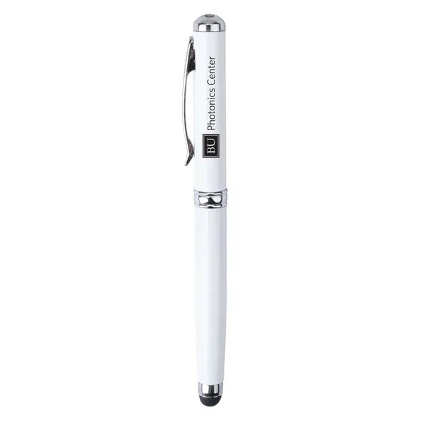 Plcard 4-in-1 LED Laser Pointer Stylus Metal Ballpoint
