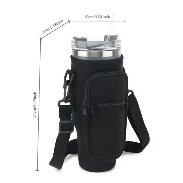 Insulated Tumbler Sleeve with Shoulder Strap