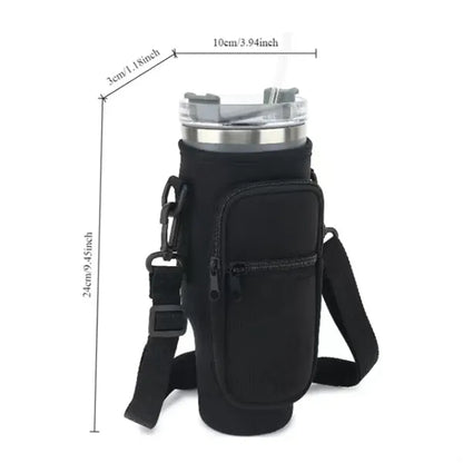 Insulated Tumbler Sleeve with Shoulder Strap