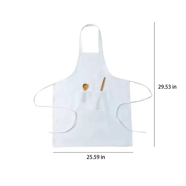Custom Polyester Apron With Pocket Adjustable Cooking Bib