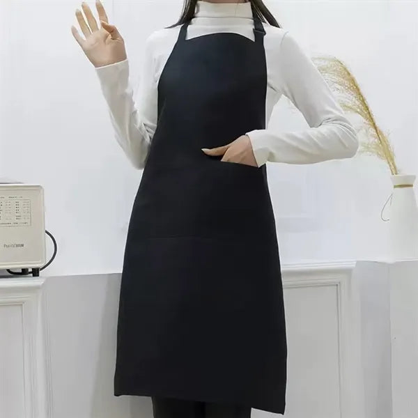 Custom Polyester Apron With Pocket Adjustable Cooking Bib