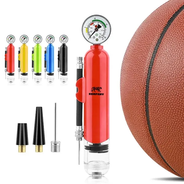 Ball Air Pump with Pressure Gauge