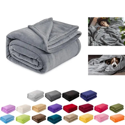 Embroidered Fuzzy Cozy Fleece Blanket