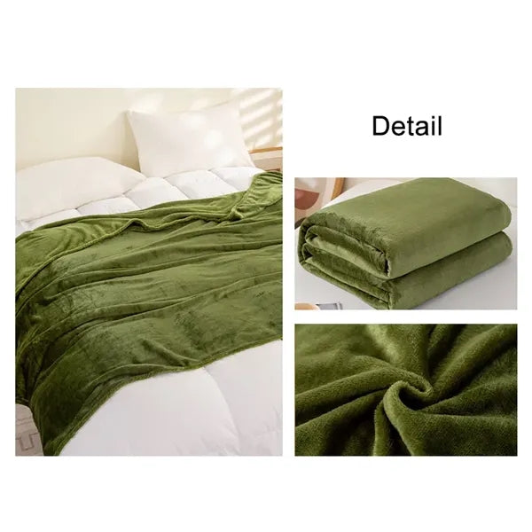 Embroidered Fuzzy Cozy Fleece Blanket