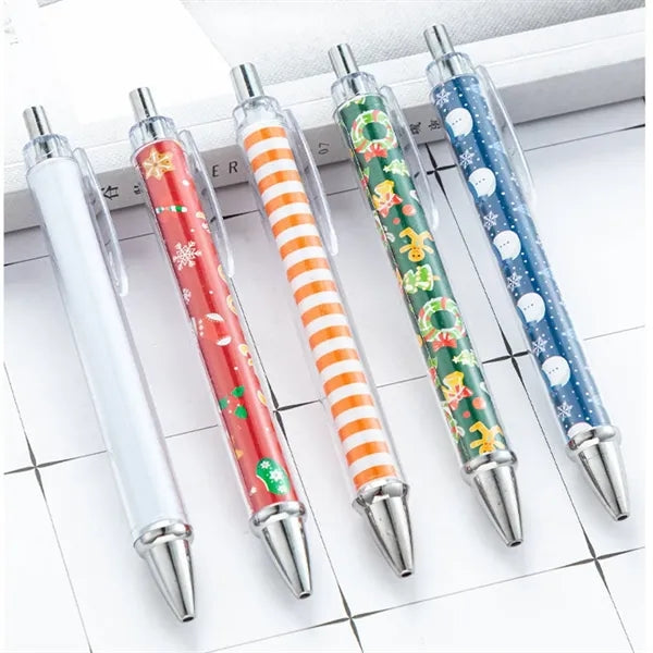 Custom Patterned Press Plastic Ballpoint Pen