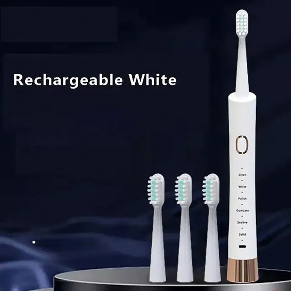 6-Speed Waterproof Rechargeable Sonic Electric Toothbrush