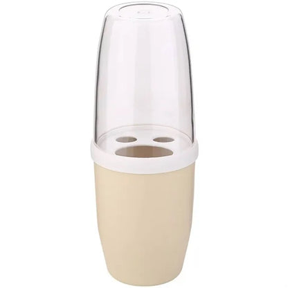 Portable PP Toothbrush Case Travel Storage Cup w/ Lid