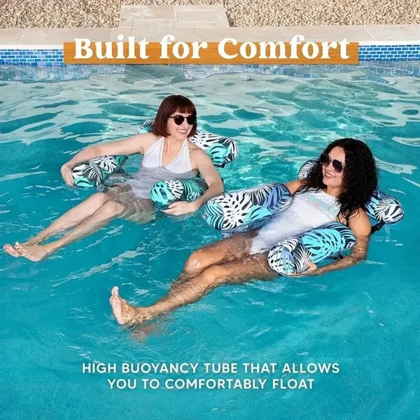 Inflatable Heavy Duty Sunbathing Floating Pool Lounge Chair