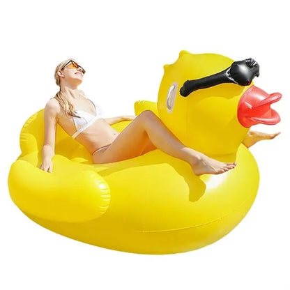 Inflatable Big Duck Pool Float w/ Sunglasses