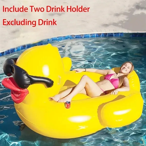 Inflatable Big Duck Pool Float w/ Sunglasses