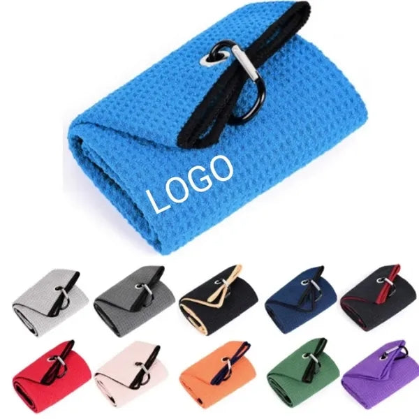 Large Golf Tri-Fold Portable Microfiber Fabric Towels
