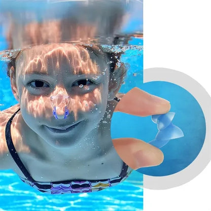 Swimming Ear Plugs And Nose Clip Set Diving Surfing