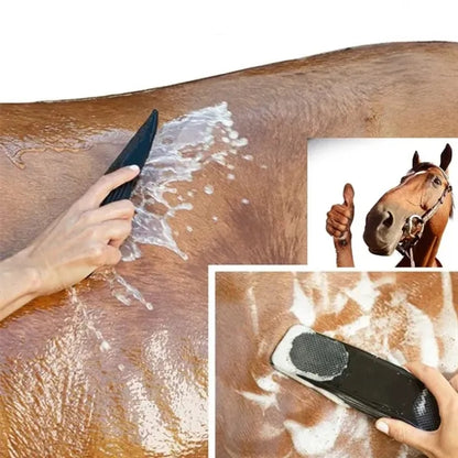 6 IN 1 Horse Grooming Pet Brush Cleaning Sweat Scraper