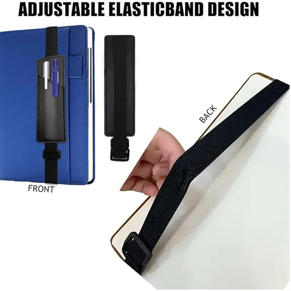 Adjustable Elastic Band Pen Holder for Notebooks Bookmarks